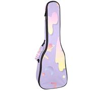 Concert Ukulele Backpack, Heavy Duty Ukulele Case Bag with Storage, Soprano Concert Tenor Ukulele 10MM Padded BagBlack SheepsGirly Love Graffiti Planet Purple