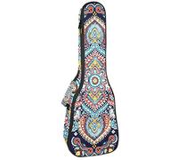 Concert Ukulele Backpack, Heavy Duty Ukulele Case Bag with Storage, Soprano Concert Tenor Ukulele 10MM Padded BagBlack SheepsDiamond Mandala