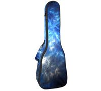 Concert Ukulele Backpack, Heavy Duty Ukulele Case Bag with Storage, Soprano Concert Tenor Ukulele 10MM Padded Bag Blue Thunder