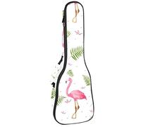 Concert Ukulele Backpack, Heavy Duty Ukulele Case Bag with Storage, Soprano Concert Tenor Ukulele 10MM Padded Bag Flamenco Summer Muster Artboard
