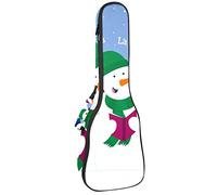 Concert Ukulele Backpack, Heavy Duty Ukulele Case Bag with Storage, Soprano Concert Tenor Ukulele 10MM Padded BagBlack SheepsSnowman Listening to Music