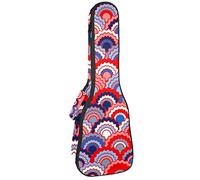 Concert Ukulele Backpack, Heavy Duty Ukulele Case Bag with Storage, Soprano Concert Tenor Ukulele 10MM Padded Bag Abstract Colorful Vintage Scales