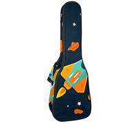 Concert Ukulele Backpack, Heavy Duty Ukulele Case Bag with Storage, Soprano Concert Tenor Ukulele 10MM Padded Bag Starship Cartoon Free Vector
