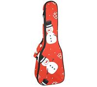 Concert Ukulele Backpack, Heavy Duty Ukulele Case Bag with Storage, Soprano Concert Tenor Ukulele 10MM Padded BagBlack SheepsSnowman with Black Hat