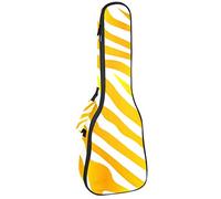 Concert Ukulele Backpack, Heavy Duty Ukulele Case Bag with Storage, Soprano Concert Tenor Ukulele 10MM Padded BagBlack SheepsGolden Yellow Zebra Print