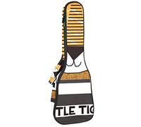 Concert Ukulele Backpack, Heavy Duty Ukulele Case Bag with Storage, Soprano Concert Tenor Ukulele 10MM Padded Bag Tiger Stripe Pattern