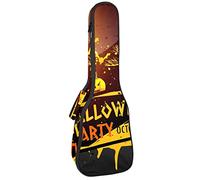 Concert Ukulele Backpack, Heavy Duty Ukulele Case Bag with Storage, Soprano Concert Tenor Ukulele 10MM Padded Bag Halloween Party Castle Pumpkin