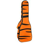 Concert Ukulele Backpack, Heavy Duty Ukulele Case Bag with Storage, Soprano Concert Tenor Ukulele 10MM Padded Bag Ombre Tiger Stripe