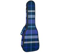 Concert Ukulele Backpack, Heavy Duty Ukulele Case Bag with Storage, Soprano Concert Tenor Ukulele 10MM Padded BagBlack SheepsBlue Buffalo Plaid Checks Pattern