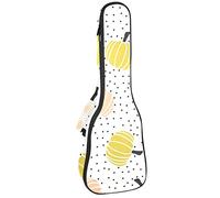 Concert Ukulele Backpack, Heavy Duty Ukulele Case Bag with Storage, Soprano Concert Tenor Ukulele 10MM Padded Bag Colorful Pumpkin Pattern