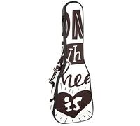 Concert Ukulele Backpack, Heavy Duty Ukulele Case Bag with Storage, Soprano Concert Tenor Ukulele 10MM Padded Bag Home Is Where The Heart Is