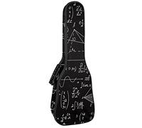 Concert Ukulele Backpack, Heavy Duty Ukulele Case Bag with Storage, Soprano Concert Tenor Ukulele 10MM Padded Bag Mathematical Equation Formula