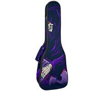 Concert Ukulele Backpack, Heavy Duty Ukulele Case Bag with Storage, Soprano Concert Tenor Ukulele 10MM Padded Bag Death Party Halloween