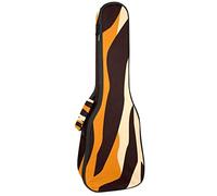 Concert Ukulele Backpack, Heavy Duty Ukulele Case Bag with Storage, Soprano Concert Tenor Ukulele 10MM Padded Bag Tiger Stripes