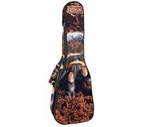Concert Ukulele Backpack, Heavy Duty Ukulele Case Bag with Storage, Soprano Concert Tenor Ukulele 10MM Padded BagMexican Red Knee Tarantula Spider