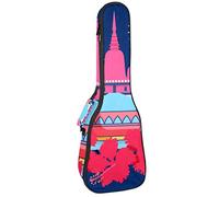 Concert Ukulele Backpack, Heavy Duty Ukulele Case Bag with Storage, Soprano Concert Tenor Ukulele 10MM Padded BagBlack SheepsSongkran Thai Festival Elephant Water Guns