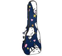 Concert Ukulele Backpack, Heavy Duty Ukulele Case Bag with Storage, Soprano Concert Tenor Ukulele 10MM Padded Bag Alpaca Heart Star