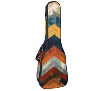 Concert Ukulele Case Abstract Zig Zag Soft Thick Padded Ukulele Backpack 10MM Thick Sponge Padding