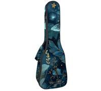 Concert Ukulele Case Art Magic Space Moon Stars Herbs and Butterflies Soft Thick Padded Ukulele Backpack 10MM Thick Sponge Padding