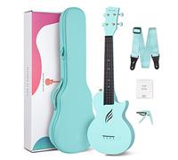 Concert Ukulele Enya Nova U 23” Cutaway Carbon Fiber Beginner Travel Ukulele Kit Waterproof Ukelele with Case,Strap,Capo,Strings (Blue)