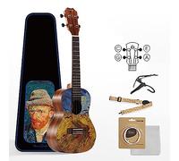 Concert Ukulele Kit,23 Inch Mahogany Ukulele 4 String Instrument With Gig Bag, Tuner, Strap, Nylon Strings Set,Apricot/Wheat Field Professional Hawaiian Guitar Instrument For Beginners, Adults (Col