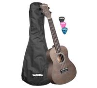 Concert Ukulele Linden Black (Including Bag, 3 Picks)