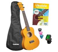 Concert Ukulele Linden Yellow Set Including Bag, 3 Picks, Book, Tuner