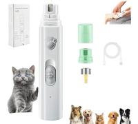 Concertchop Dog Nail Grinder, Concertchop Nail Trimmer, 3 Grinding Modes & 2 Levels, Diamond Grinding Wheel, Smart LED Pet Grinder - See Blood Vessels, USB Rechargeable,for All Dogs & Cats (White)