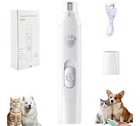 Concertchop Dog Nail Grinder, Concertchop Nail Trimmer, 3 Grinding Modes & 2 Levels, Smart LED Pet Grinders,USB Rechargeable, for Home, Pets, Cats,Dogs, Pet Paws Grooming Smoothing Tool (White)