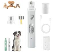 Concertchop Dog Nail Grinder, Concertchop Nail Trimmer, 3 Grinding Modes & 2 Levels, Ultra-Quiet Operation - Smart LED Pet Grinder, USB Charge - Pet Paws Grooming Smoothing Tool (White)