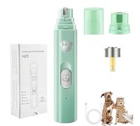 Concertchop Dog Nail Grinder, Concertchop Nail Trimmer, Diamond Grinding Wheel, 3 Grinding Modes & 2 Levels, See Blood Vessels, USB Rechargeable, Pet Paws Grooming Smoothing Tool (Green)