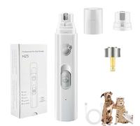 Concertchop Dog Nail Grinder, Concertchop Nail Trimmer, Diamond Grinding Wheel, 3 Grinding Modes & 2 Levels, See Blood Vessels, USB Rechargeable, Pet Paws Grooming Smoothing Tool (White)