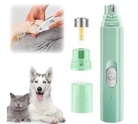 Concertchop Dog Nail Grinder, Concertchop Nail Trimmer, Smart LED Pet Grinder, Ultra-Quiet Operation, 3 Grinding Modes & 2 Levels, Pet Paws Grooming Smoothing Tool for All Dogs & Cats (Green)