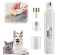 Concertchop Dog Nail Grinder, Concertchop Nail Trimmer, Smart LED Pet Grinder, Ultra-Quiet Operation, 3 Grinding Modes & 2 Levels, Pet Paws Grooming Smoothing Tool for All Dogs & Cats (White)