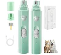 Concertchop Dog Nail Grinder, Smart Led Pet Grinder - See Blood Vessels, 3 Grinding Modes & 2 Levels, Zero Ouch, for All Dogs & Cats, Pet Paws Grooming Smoothing Tool (green*2)