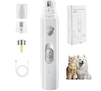 Concertchop Dog Nail Grinder, Smart Led Pet Grinder - See Blood Vessels, 3 Grinding Modes & 2 Levels, Zero Ouch, for All Dogs & Cats, Pet Paws Grooming Smoothing Tool (white)