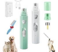 Concertchop Dog Nail Grinder, Smart LED Pet Grinder - See Blood Vessels, Zero Ouch, 3 Grinding Modes & 2 Levels, USB Rechargeable, for All Dogs & Cats, Pet Paws Grooming Smoothing Tool (2Pcs Mix)