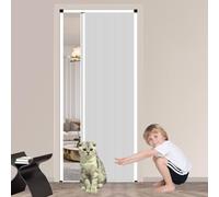 Concertina Accordion Folding Door, No-Drilling Pleated Doors with Honeycomb Fabric for Kitchen/Doorway/Flat Roof, Slide Smoothly Quietly Hallways Temporary Door(70X195CM(27.6X76.8IN))