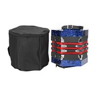 Concertina Accordion Professional Portable Musical Instrument with Carrying Bag Solid Wood Leather Construction Elegant Design for Adults Beginners Performers 18 x 17 x 17cm (Red) (Sky Blue) (Royal
