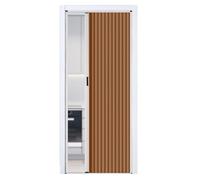 Concertina Door 195 CM Long Accordion Folding Internal Door Honeycomb Temporary Multifold Cardboard w/White Aluminum Frame For Bedrooms Bathrom Kitchen Partition