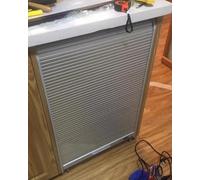 Concertina Door Cupboard Tambour Kit 80x65cm Replacement Pull Down Cabinet Doors with Handles Plastic Panels for Kitchen & Wardrobe Sto Soluts