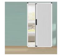 Concertina Door Custom Size White Folding Accordion Doors, Cellular Fabric& Aluminum Frame, No-Drill Folding Cupboard Doorway Door(38x80in(96.5x203.2cm))