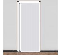 Concertina Door Foldable Aluminum Screen Doors for Garage/Front Gate, Blackout Honeycomb Door 40x80 60x80 90x80 100x80 in, Invisible Partition Sliding Door Divider(White,91x80in/231x203cm)