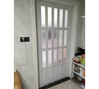 Concertina Door Folding Plastic Accordion Doors Room Dividers Not Linen, Interior Closet Doorway Laundry Room Sliding Door, Single or Double Panel Customize(101x80in/257x203cm)