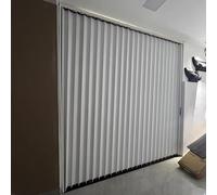 Concertina Door Lockable Accordion Gate White Outdoor, Sliding Foldable Door for Room Divider/Exterior Patio, Retractable Screen Door 60 65 70 80 90 100 cm Wide(20x59in/50x150cm)