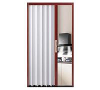 Concertina Door Locking Metal Folding Door, Retractable Sliding Room Divider, Foldable Privacy Screen for Kitchen Bedroom
