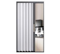 Concertina Door Locking Metal Folding Door, Retractable Sliding Room Divider for Kitchen Bedroom Privacy
