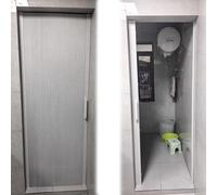 Concertina Door Magnetic Accordion Door Cellular Fabric Curtain - Invisible Folding Panel, Single/Double Concertina Door for Room Divider, Sliding Wardrobe Doors(150x240cm/59x94.4in)