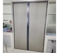 Concertina Door No Drill Accordion Sliding Door with Lock, 165 185 195 CM High Blackout Privacy Folding Doors for Laundry Doorway Closet, Custom Size Interior Room Divider Door(WxH 230cmx195cm)