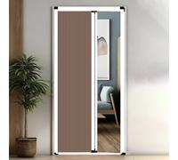 Concertina Door No-Drilling Interior Accordion Retractable Folding Door, Sliding Screen Doors with Aluminum Frame 36x80 40x80 48x80, Temporary Gate for a Room Privacy(Brown,100x80in/254x203cm)
